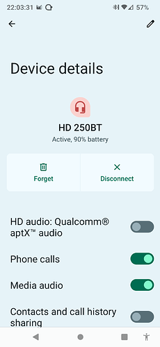 Bluetooth HD audio aptX