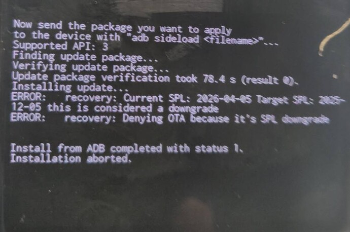 Downgrade to 05 12 2025