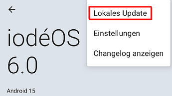 IODE Lokales Update