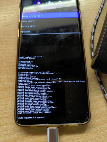 install erfolgreich